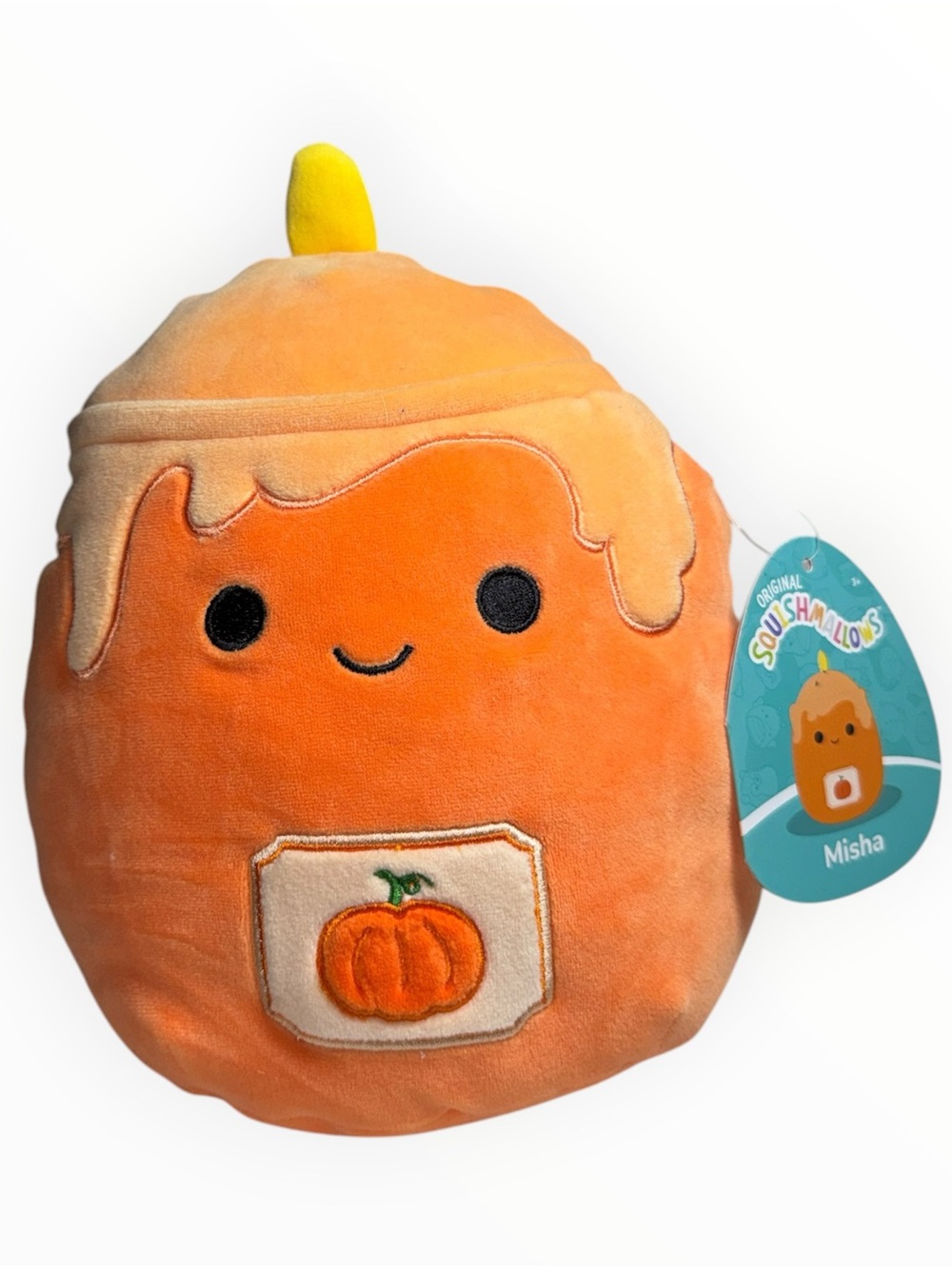 Squishmallows Misha Pumpkin Candle 8โ Plush Toy 2024 Harvest Squad With Tags